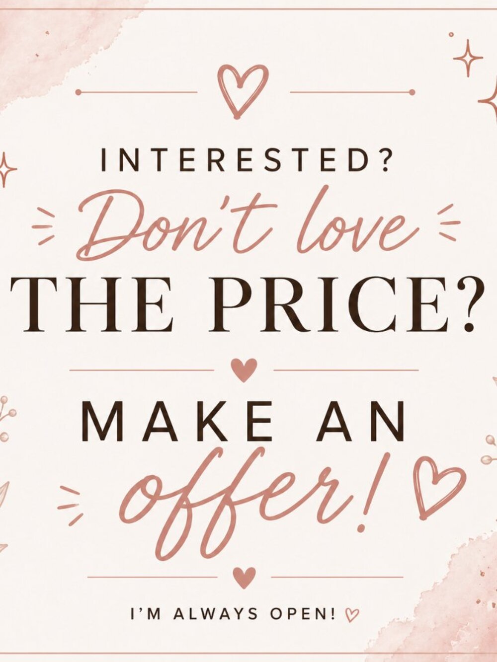 Reasonable offers are considered